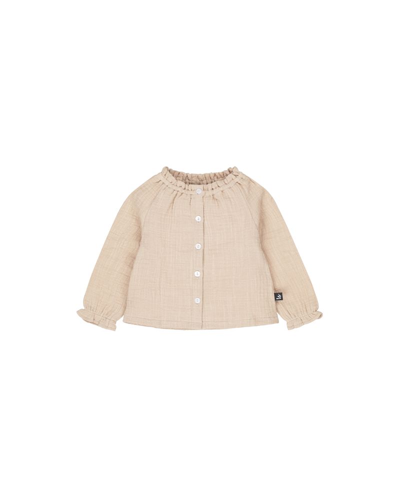 Ruffle blouse (almond)