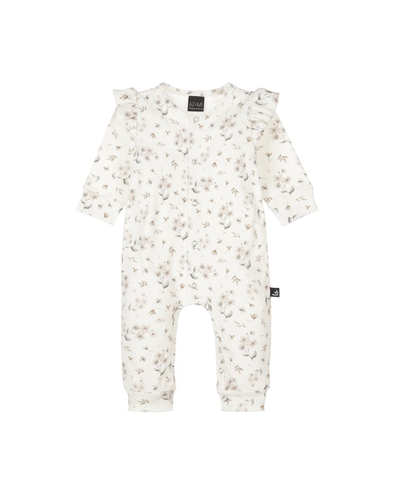 Ruffle boxpakje rib floral sarah beige ivory