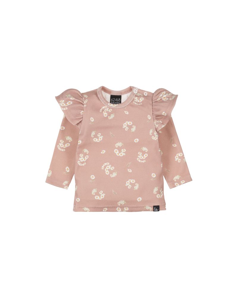 Ruffle longsleeve feverfew earth rib
