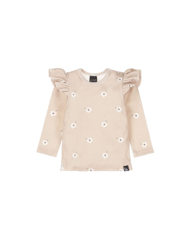 Ruffle longsleeve rib zoe with dots