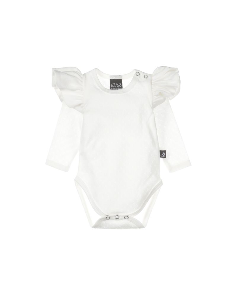 Ruffle romper pointelle (ecru)