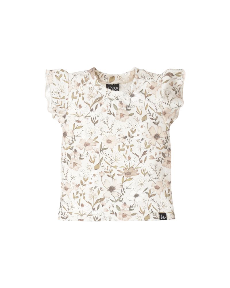 Ruffle sleeves t-shirt vintage bloom