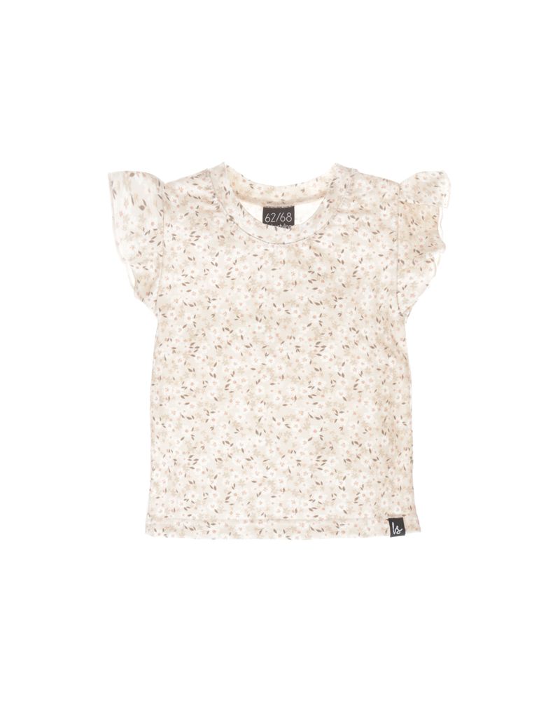 Ruffle sleeves t-shirt flower bomb