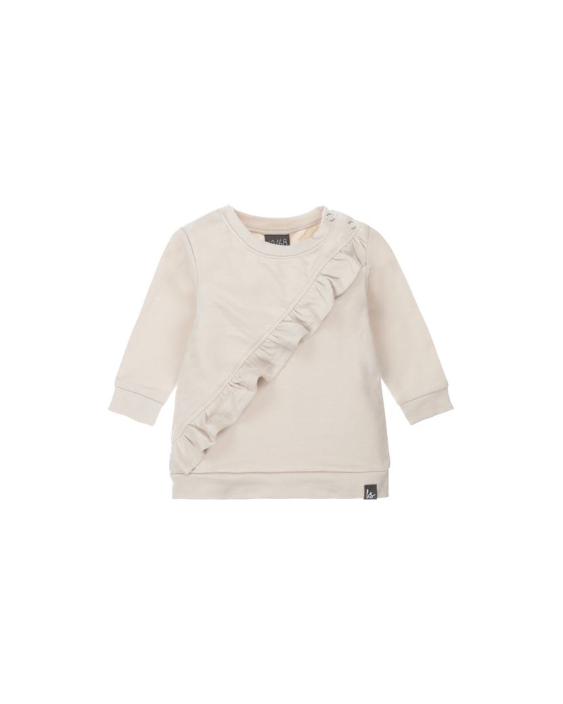 Ruffle sweater sand