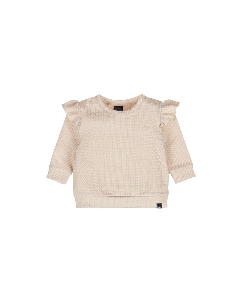 Ruffle sweater waved sand