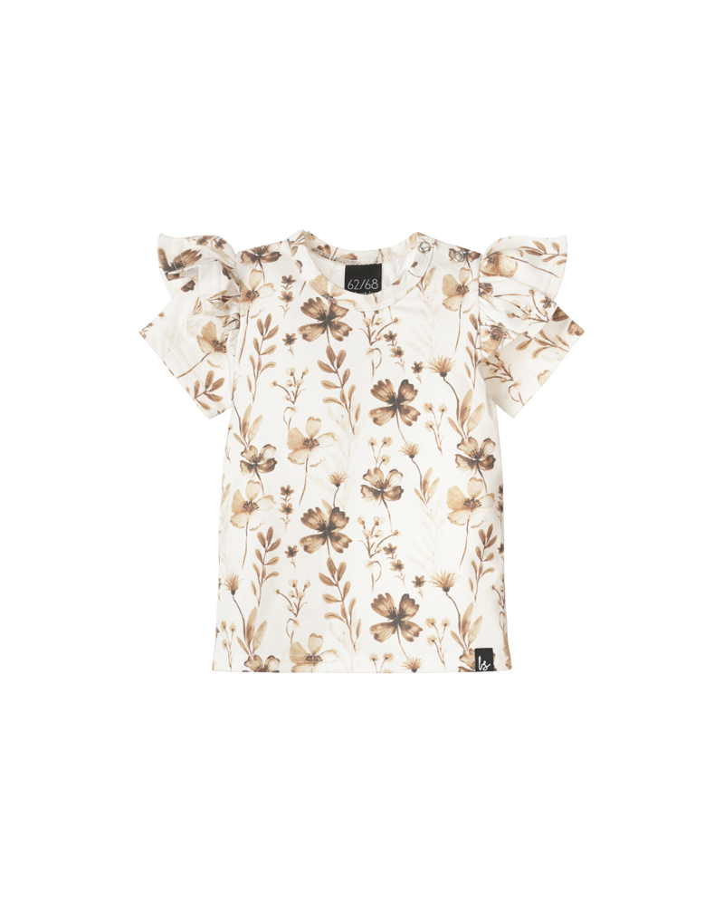 Ruffle t-shirt dream sepia