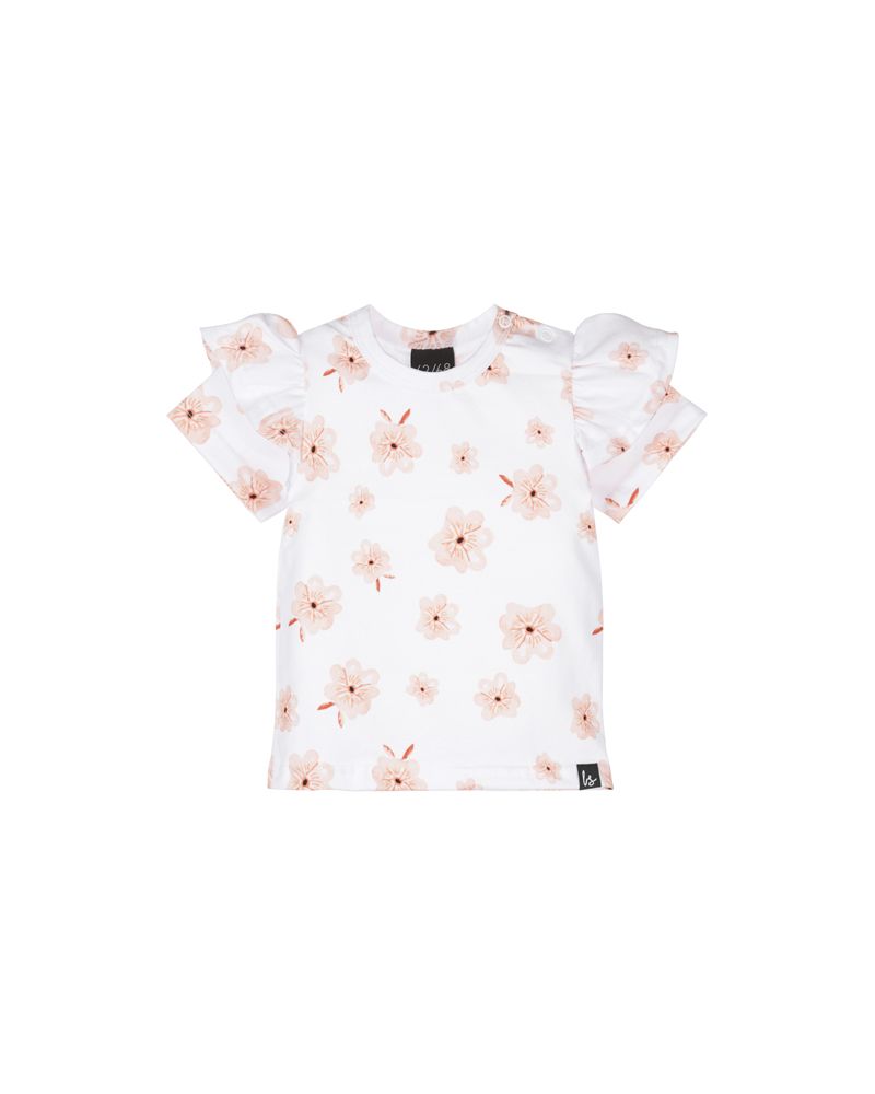 Ruffle t-shirt rose blossom flowers