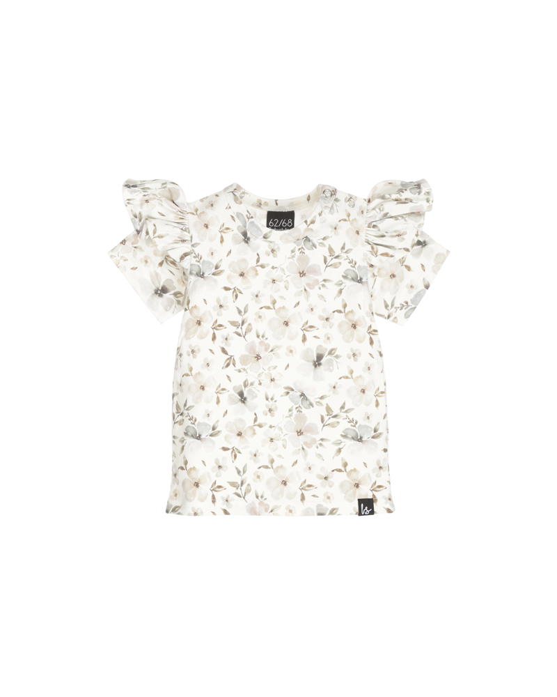 Ruffle t-shirt soft flowers