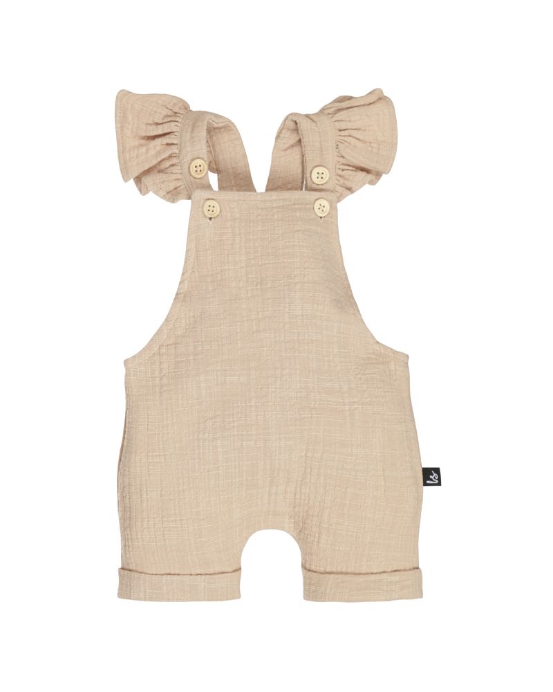 Ruffle tuinpakje short linnen almond