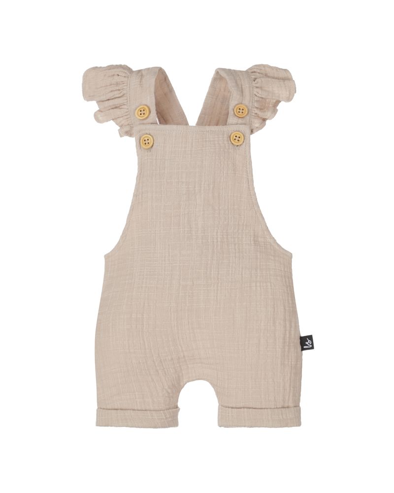 Ruffle tuinpakje short linnen sand