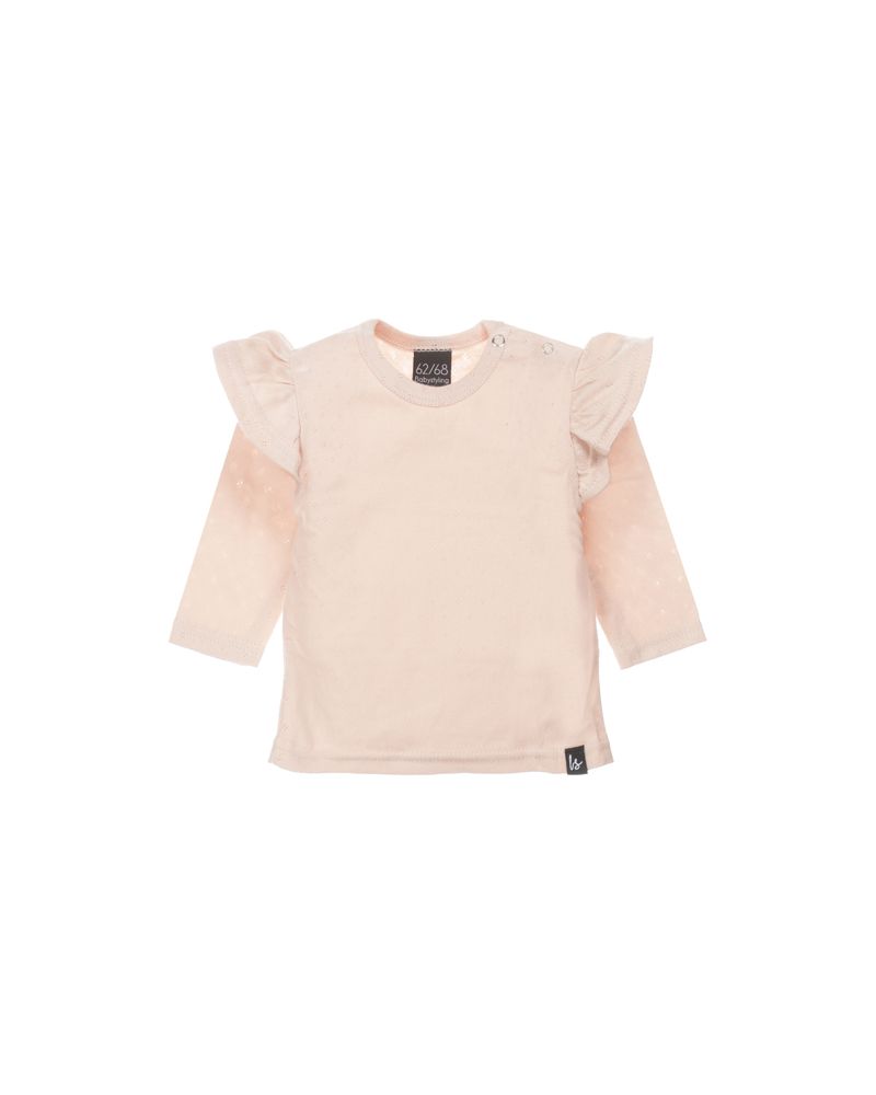 Ruffle tunic pointelle (rose)