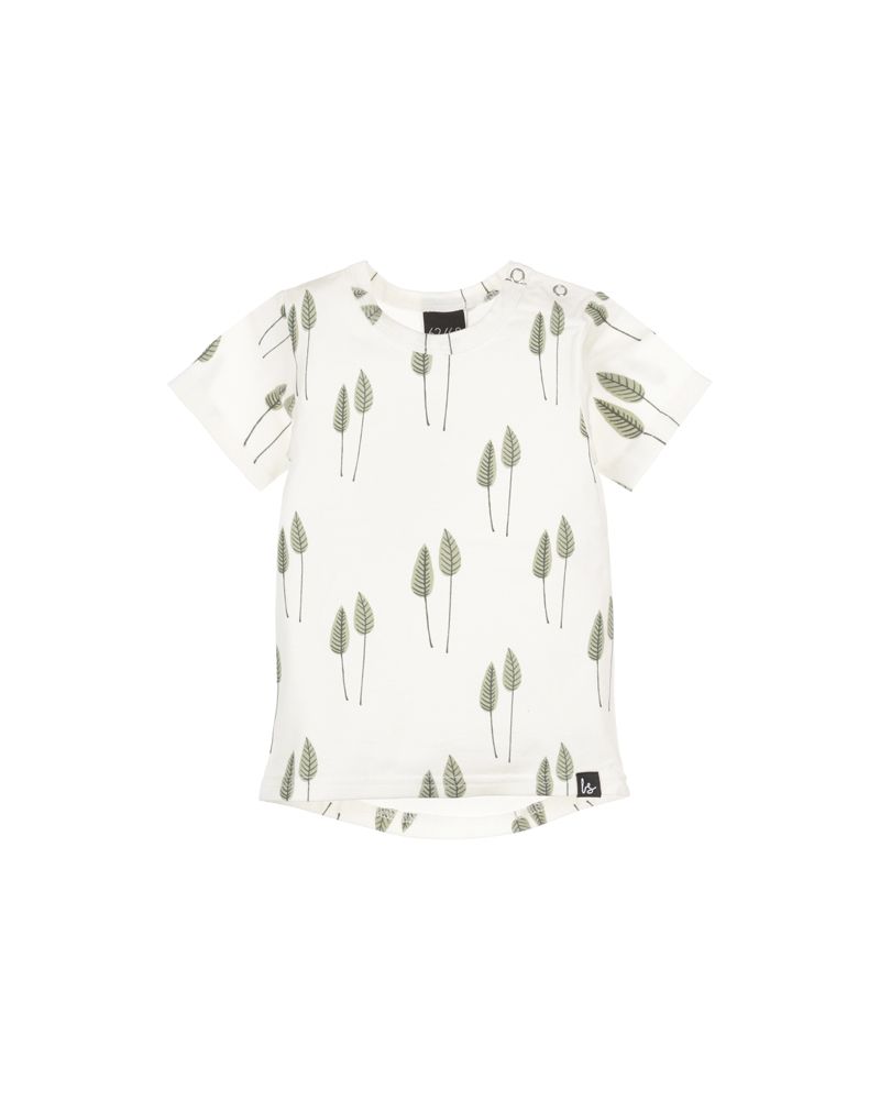 Small green leaves t-shirt (rounded back)