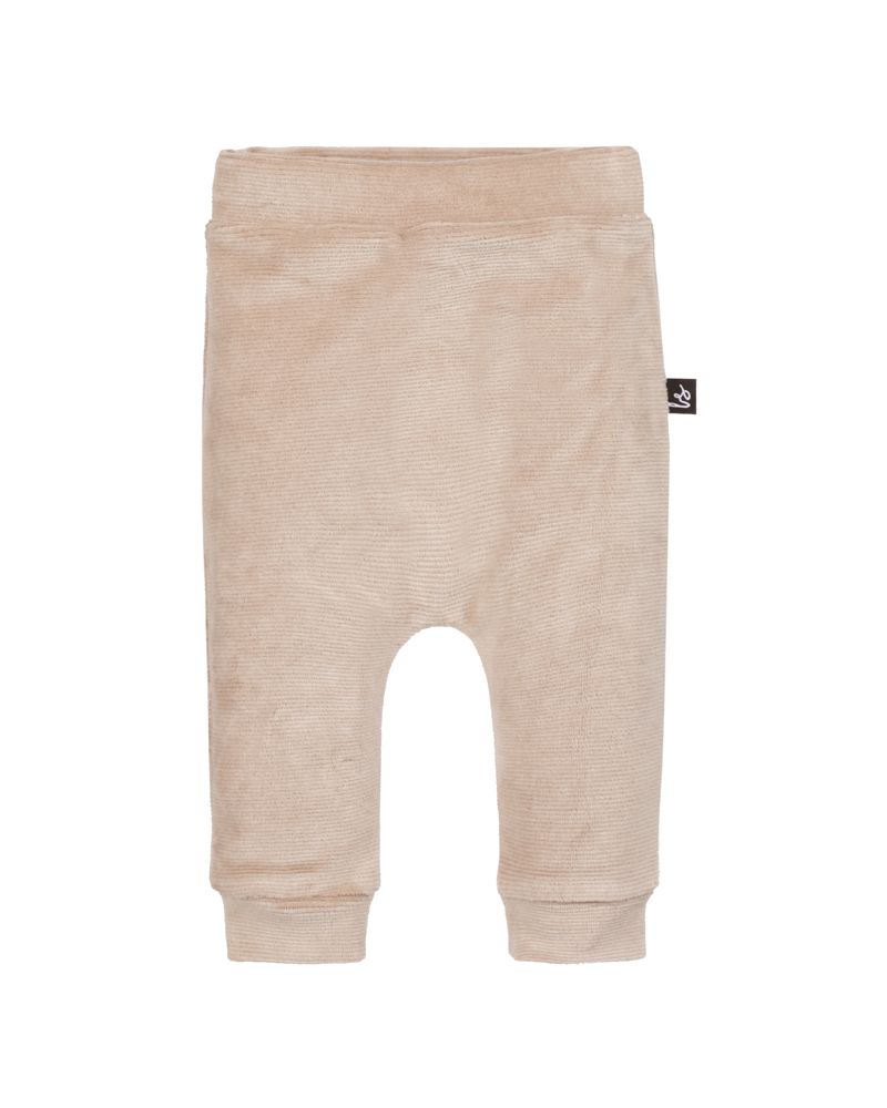 Soft rib broekje beige