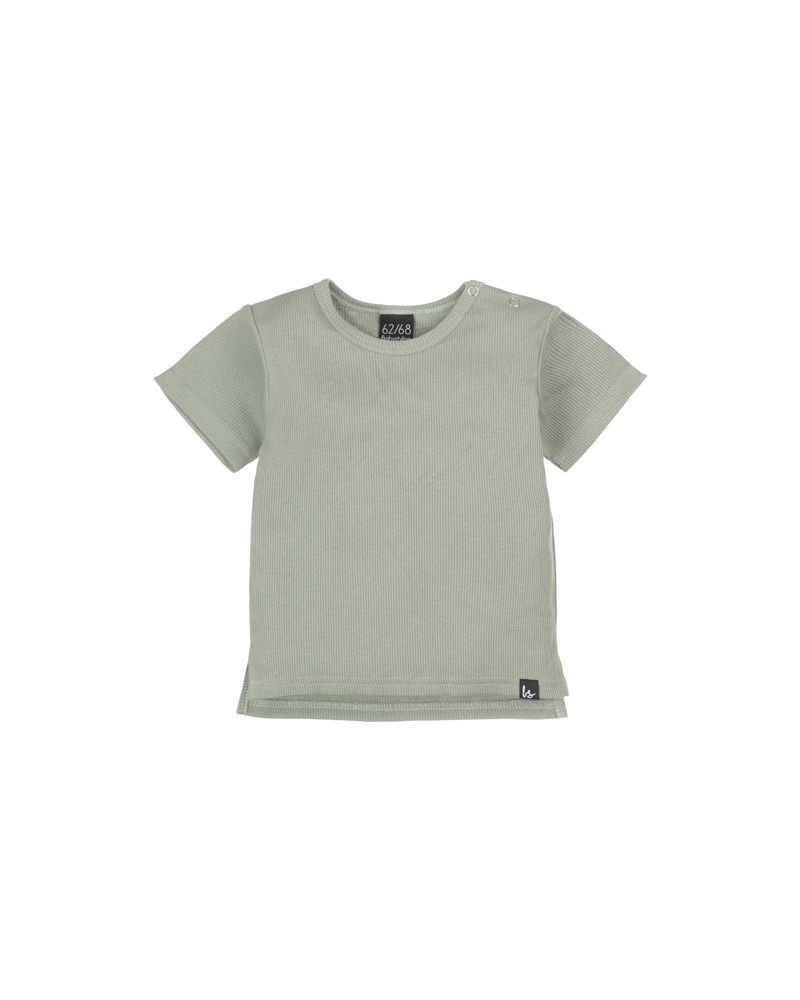 Split t-shirt rib jersey green