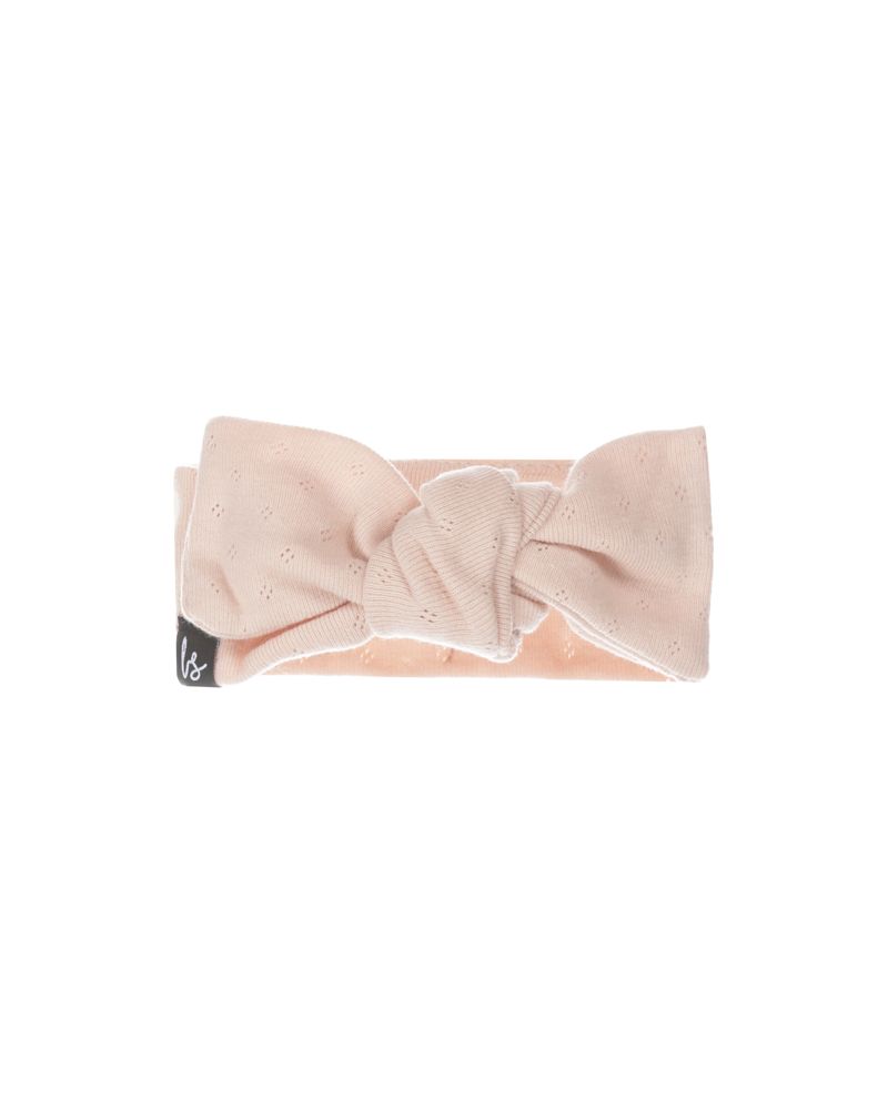 Strik haarbandje pointelle (rose)