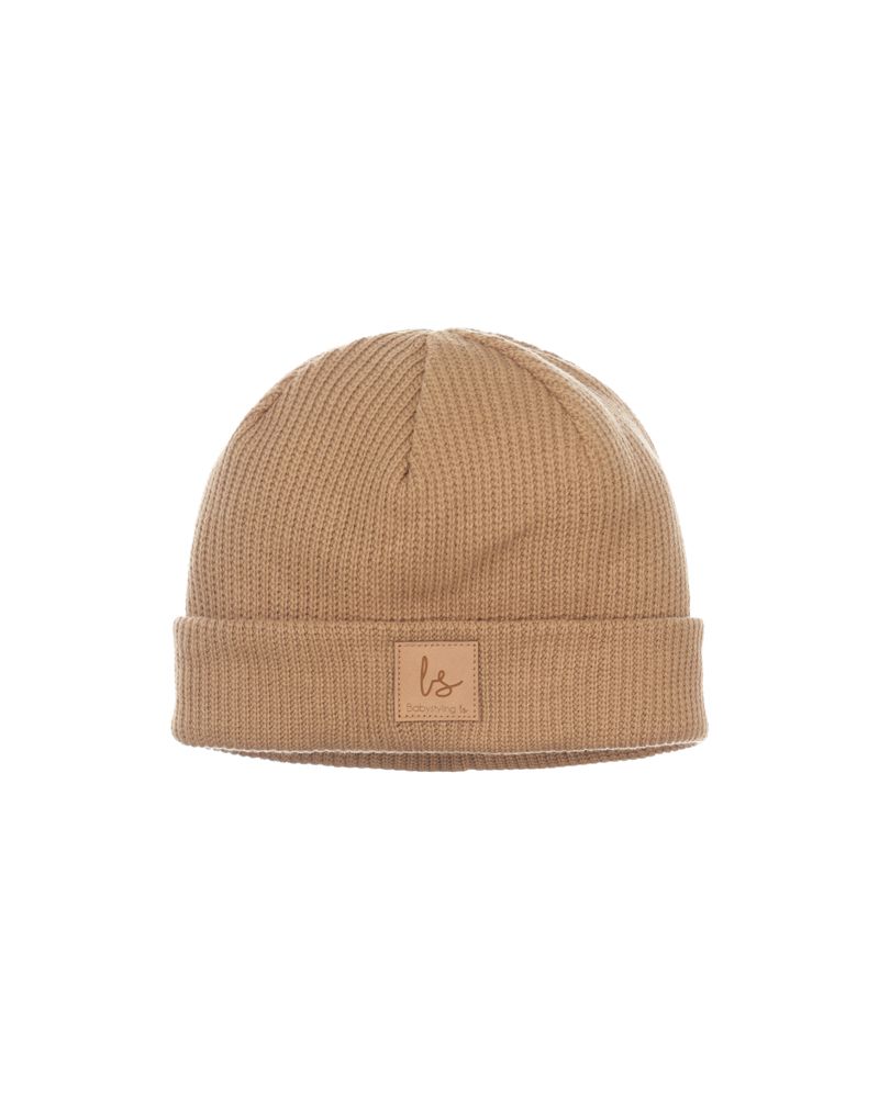 Subtly knitted beanie (camel)