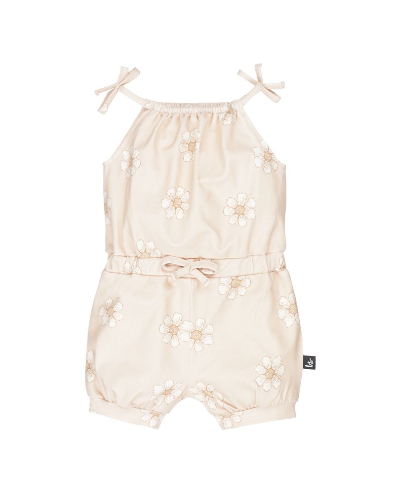 Summer onesie daisies coral