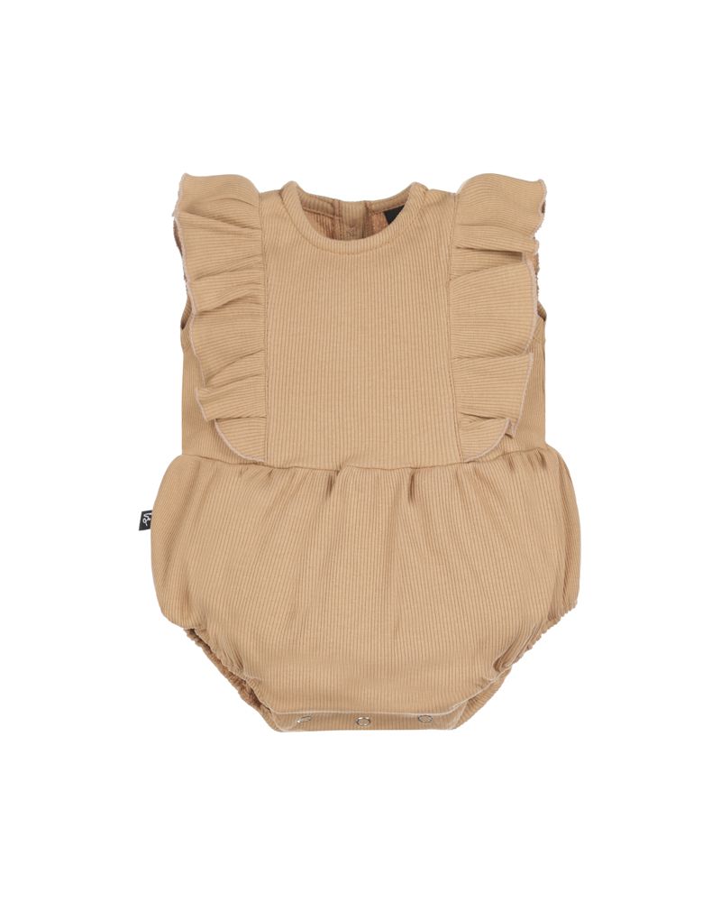 Summer ruffle playsuit rib light oak