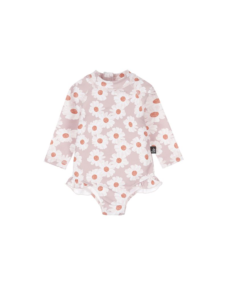 Swimsuit with ruffles daisy blossom (UV-protection)