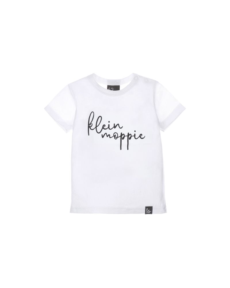Klein moppie t-shirt wit/zwart