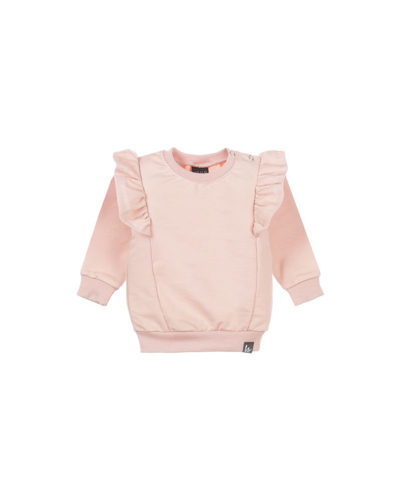 Vertical ruffle sweater (oud roze)