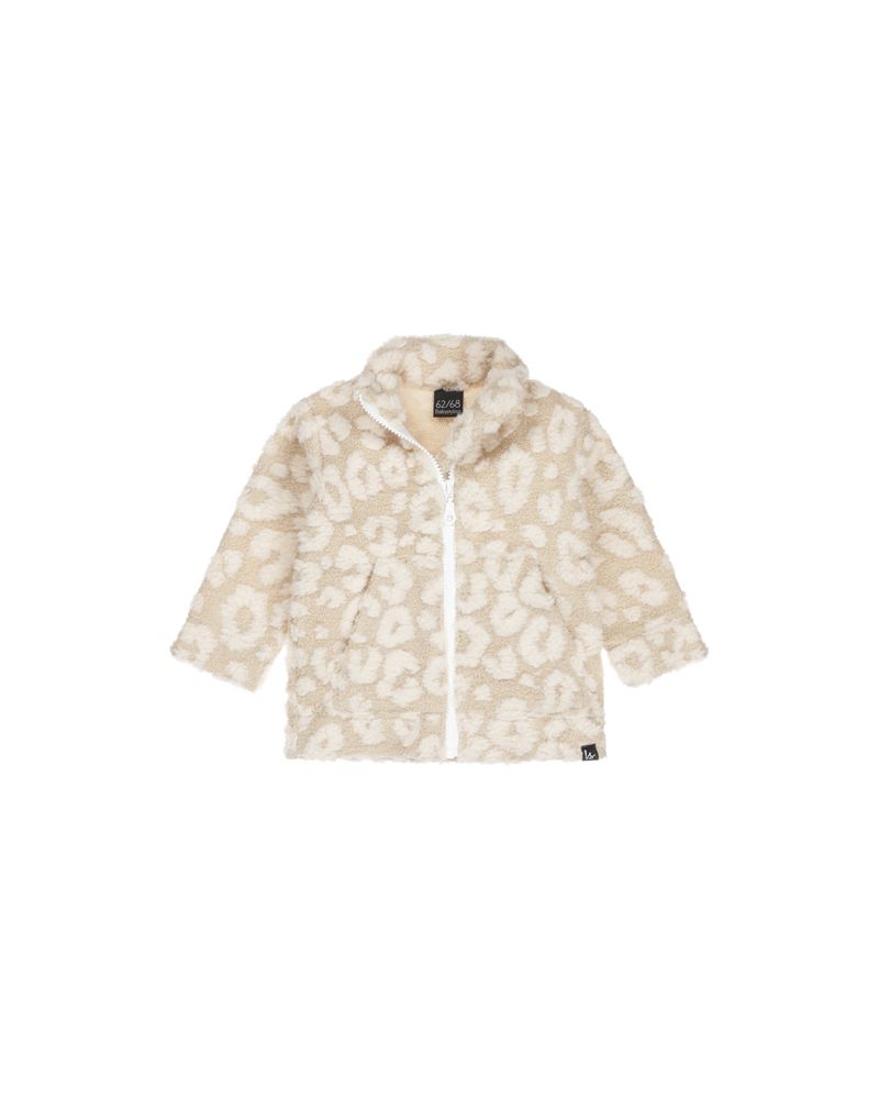 Zipper jacket teddy leopard