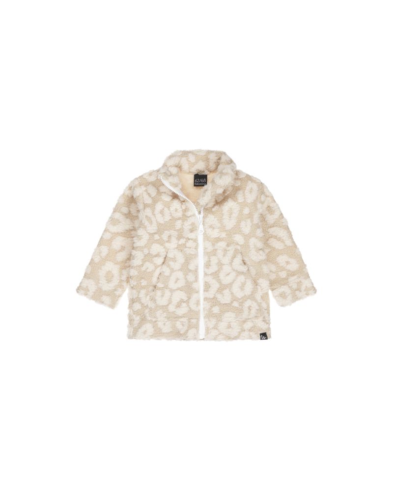Zipper jacket teddy leopard