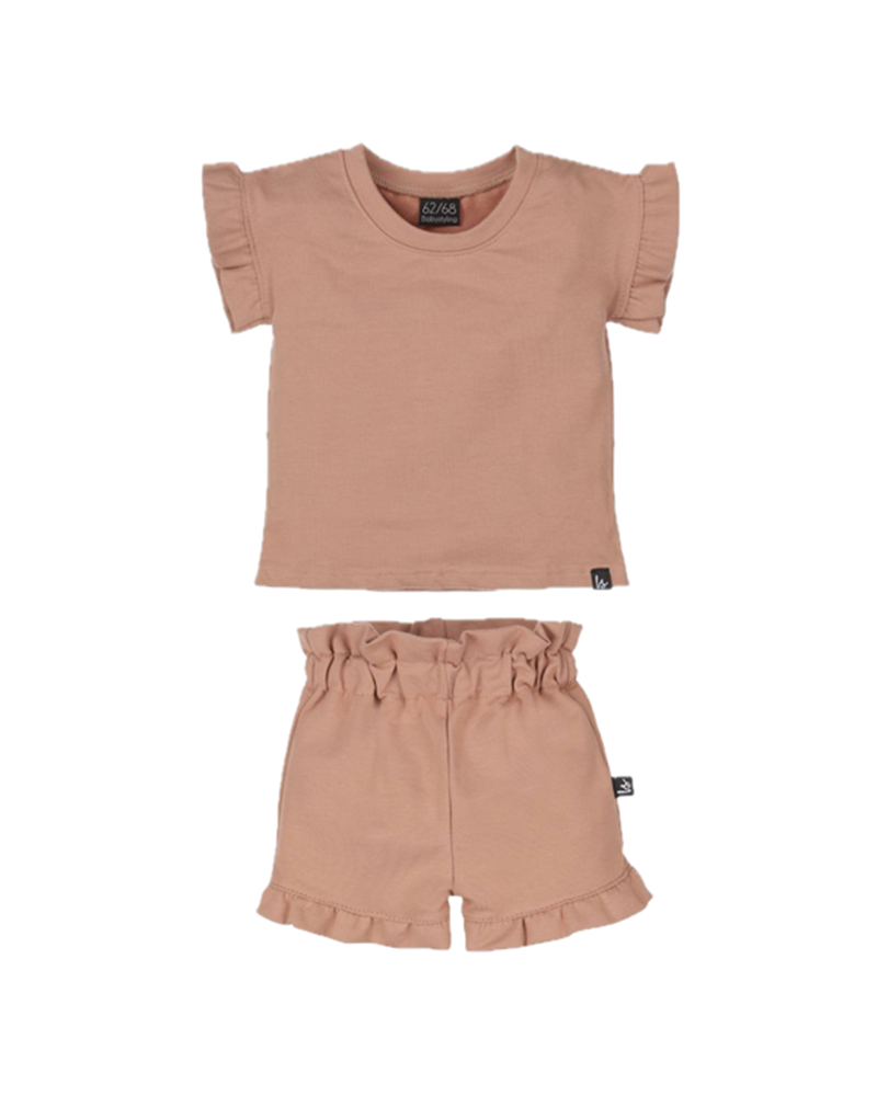 Outfit butterfly set clay pink