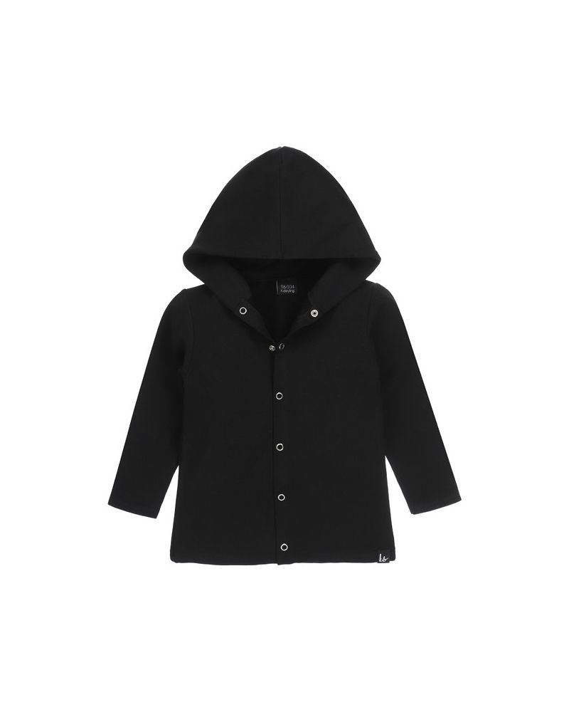 Capuchon vest zwart (lang)