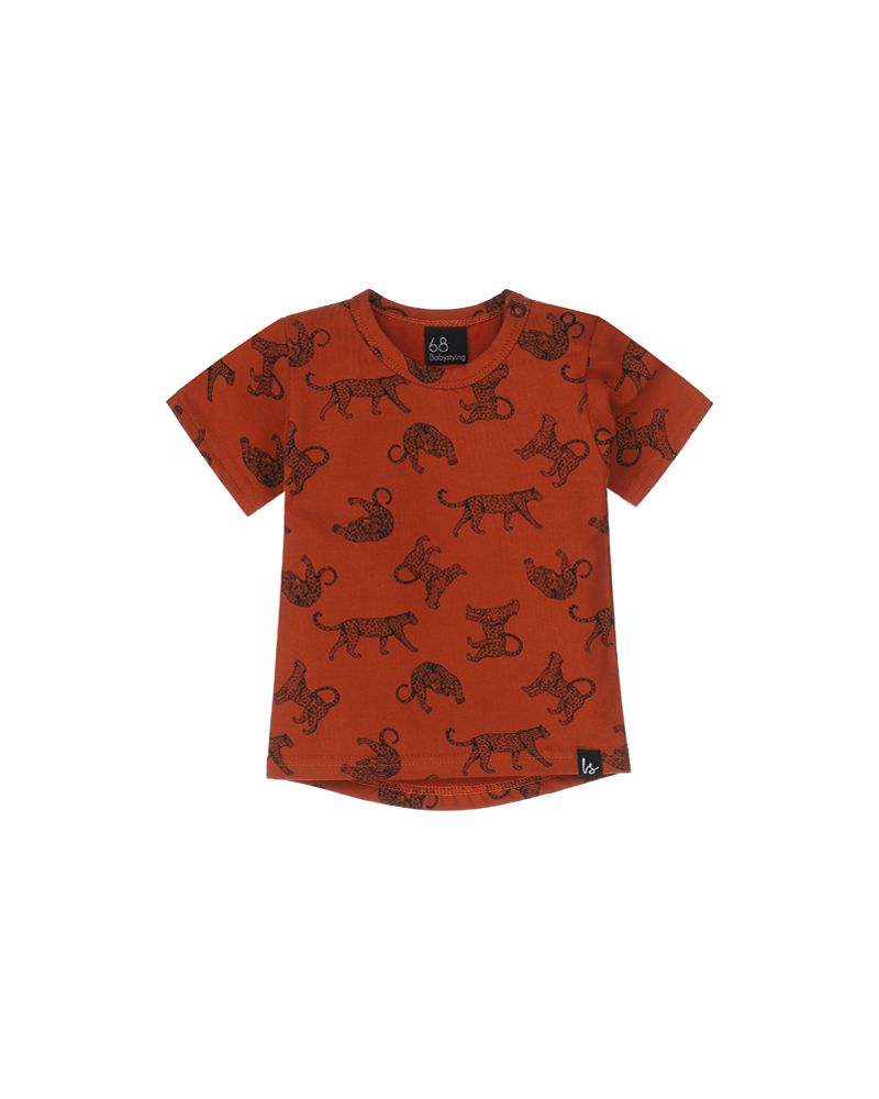 Cheeta t-shirt (roest) (rounded back)