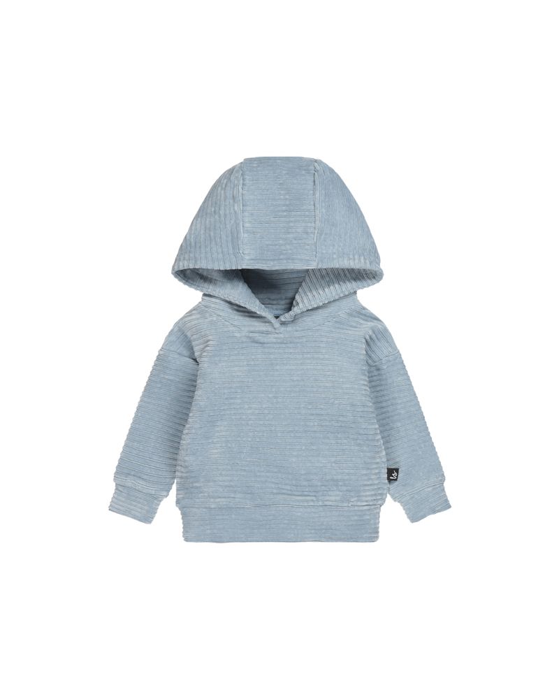 Corduroy capuchon sweater (blauw)