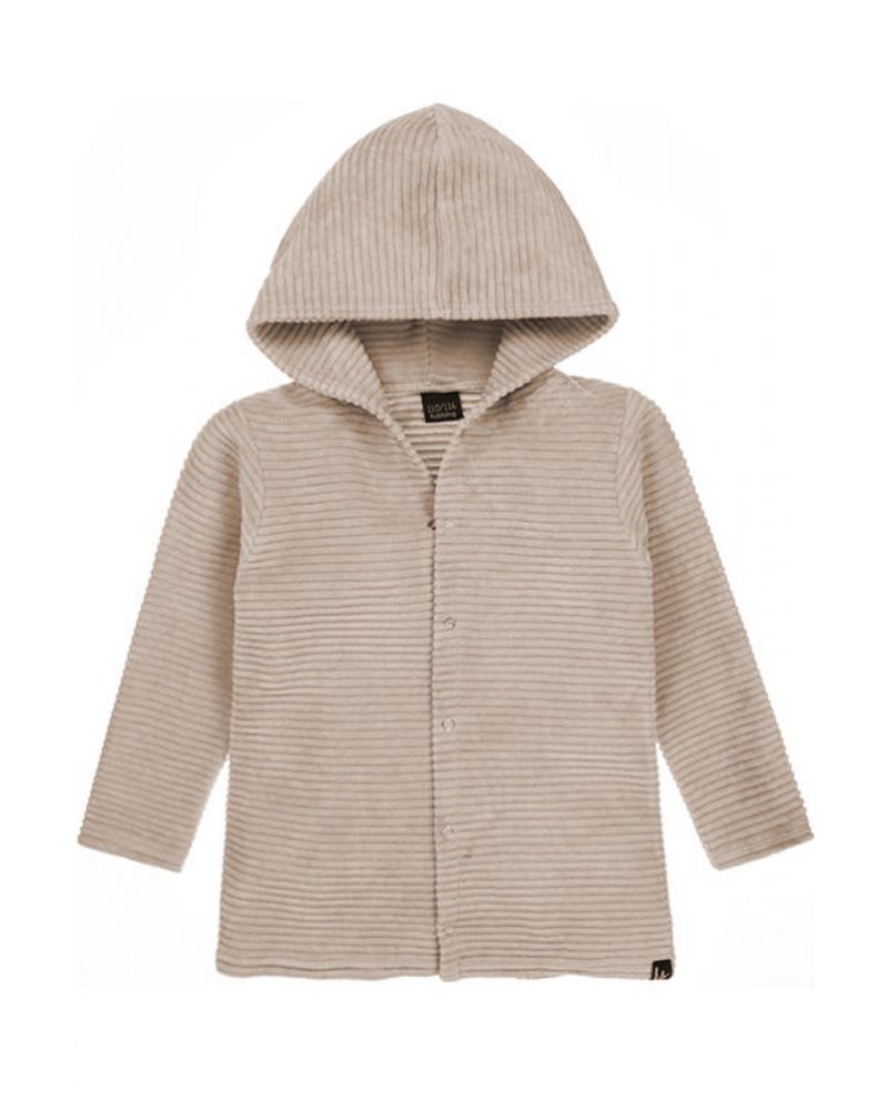 Capuchon vest corduroy sand (lang)