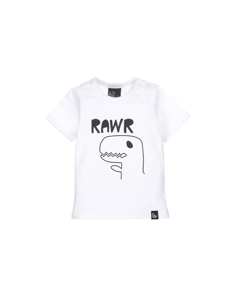 Dino t-shirt (wit/zwart)
