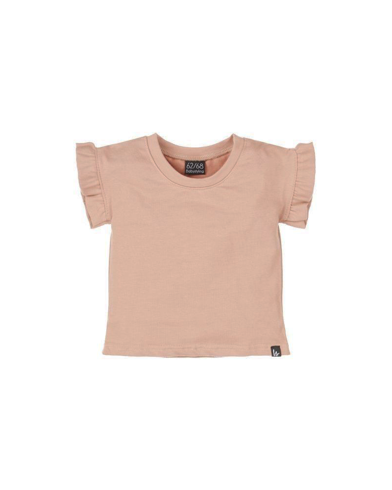 Butterfly ruffle t-shirt dusty pink