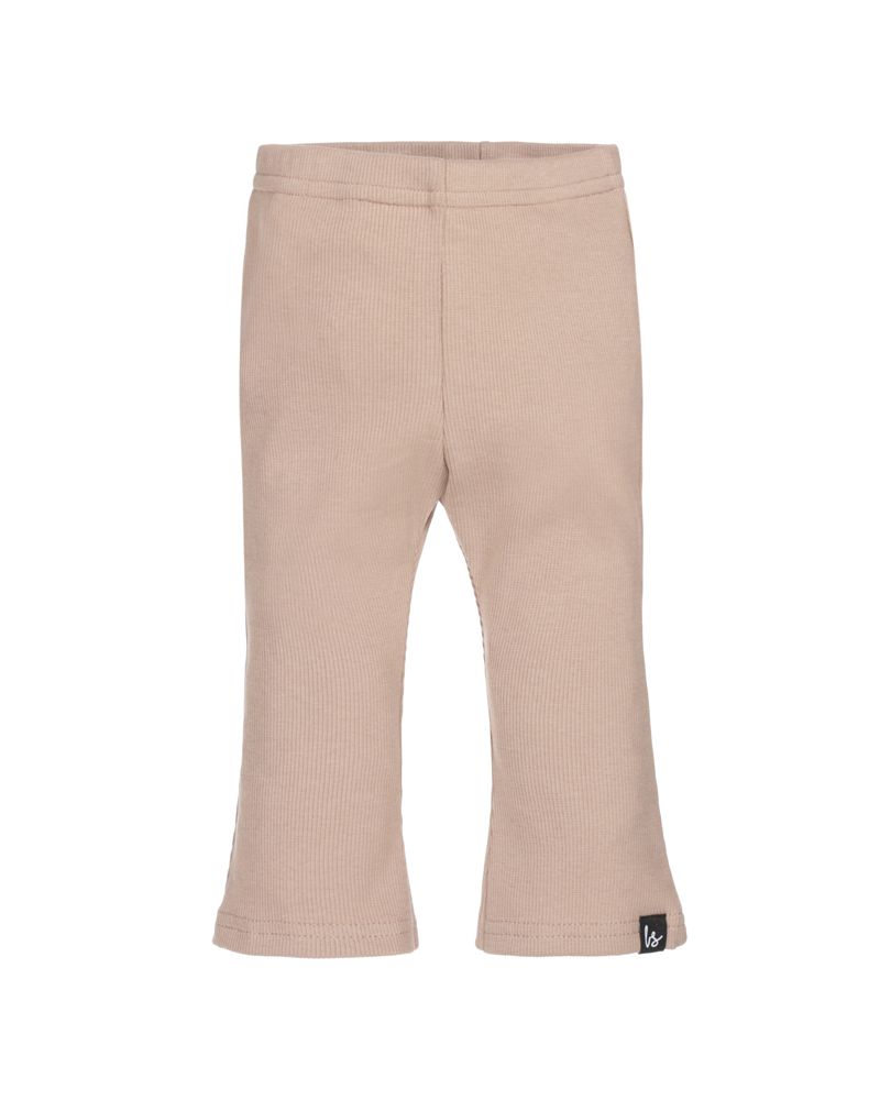 Flared pants rib (beige) 