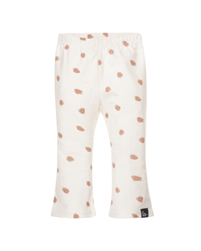Flared pants small strawberry (white)
