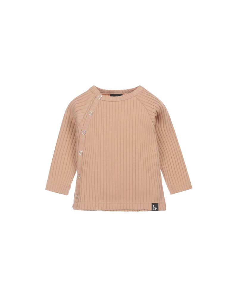 Overslag longsleeve groovy rib (camel)