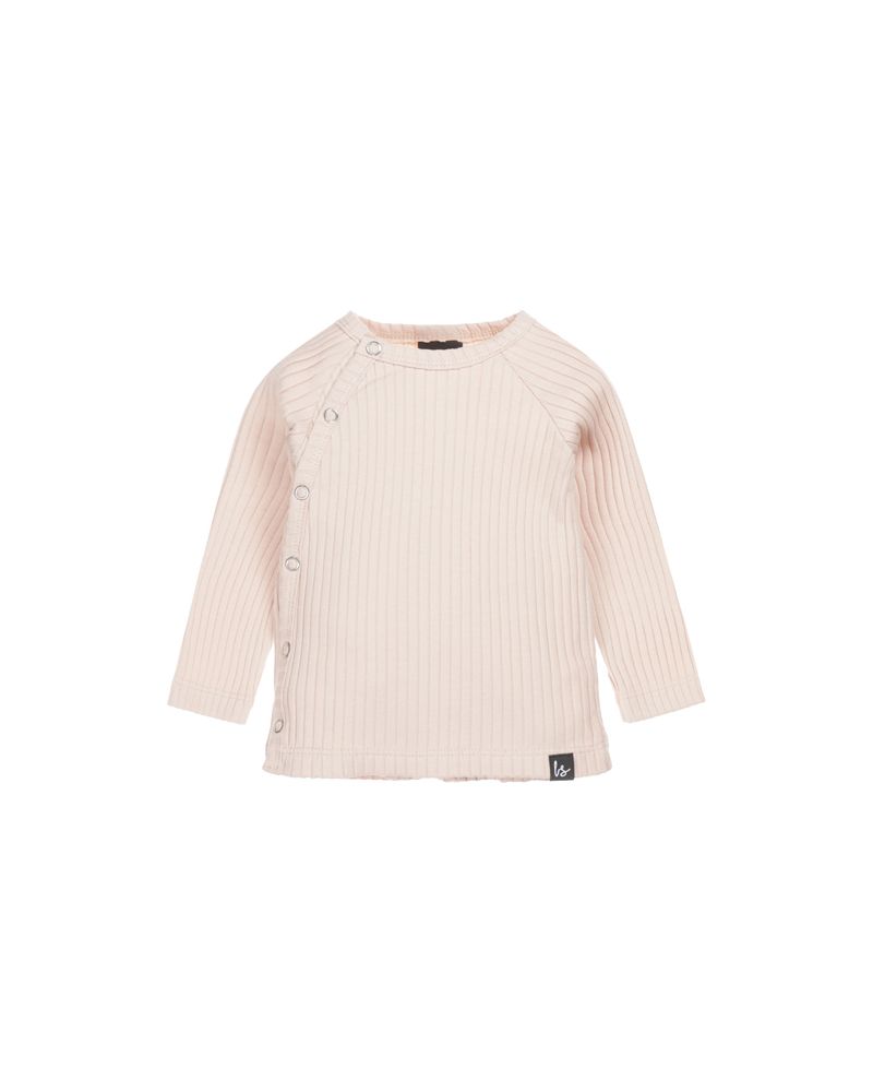 Overslag longsleeve groovy rib (rose)