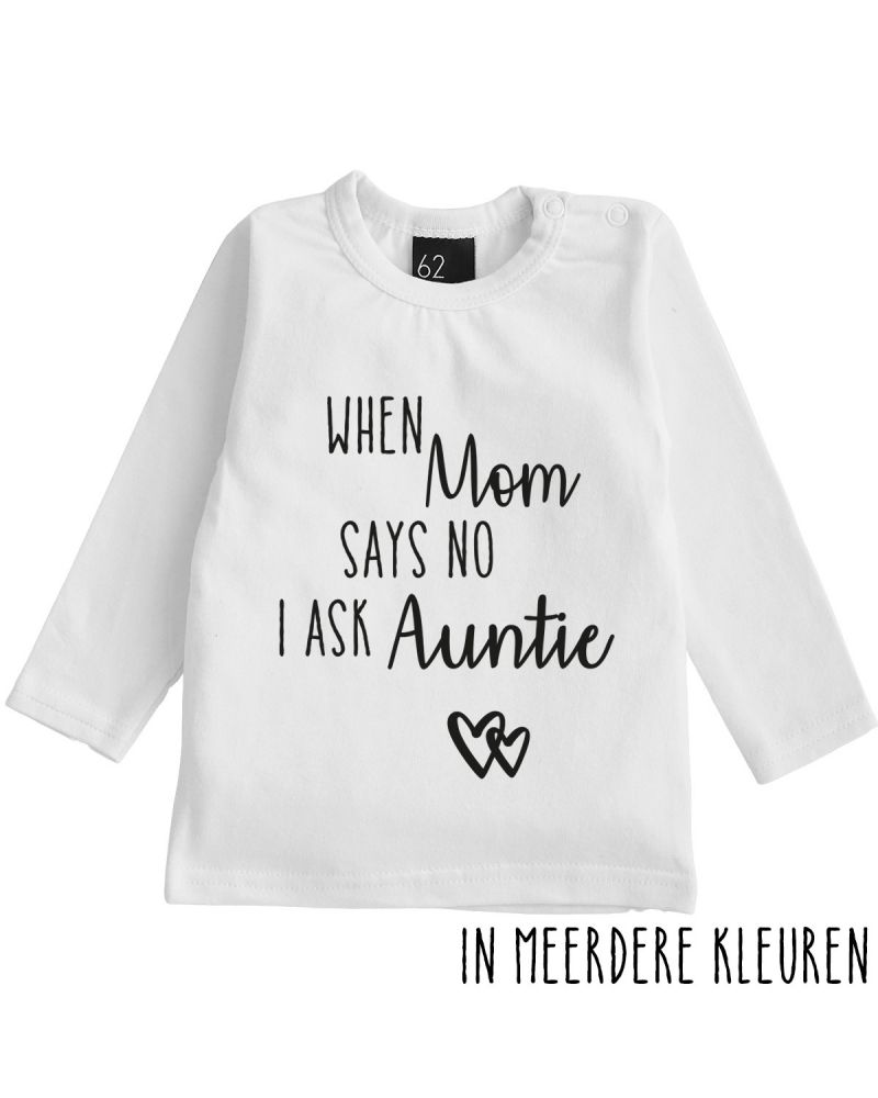 I ask auntie longsleeve wit/zwart