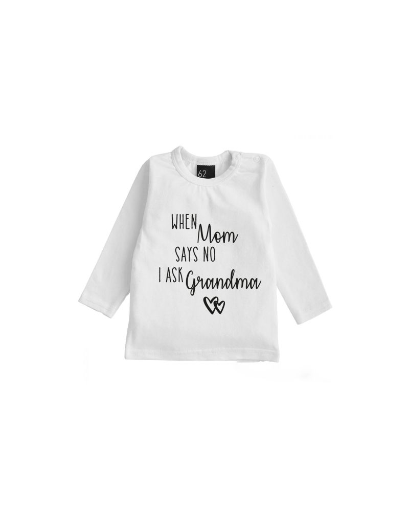 I ask grandma longsleeve wit/zwart