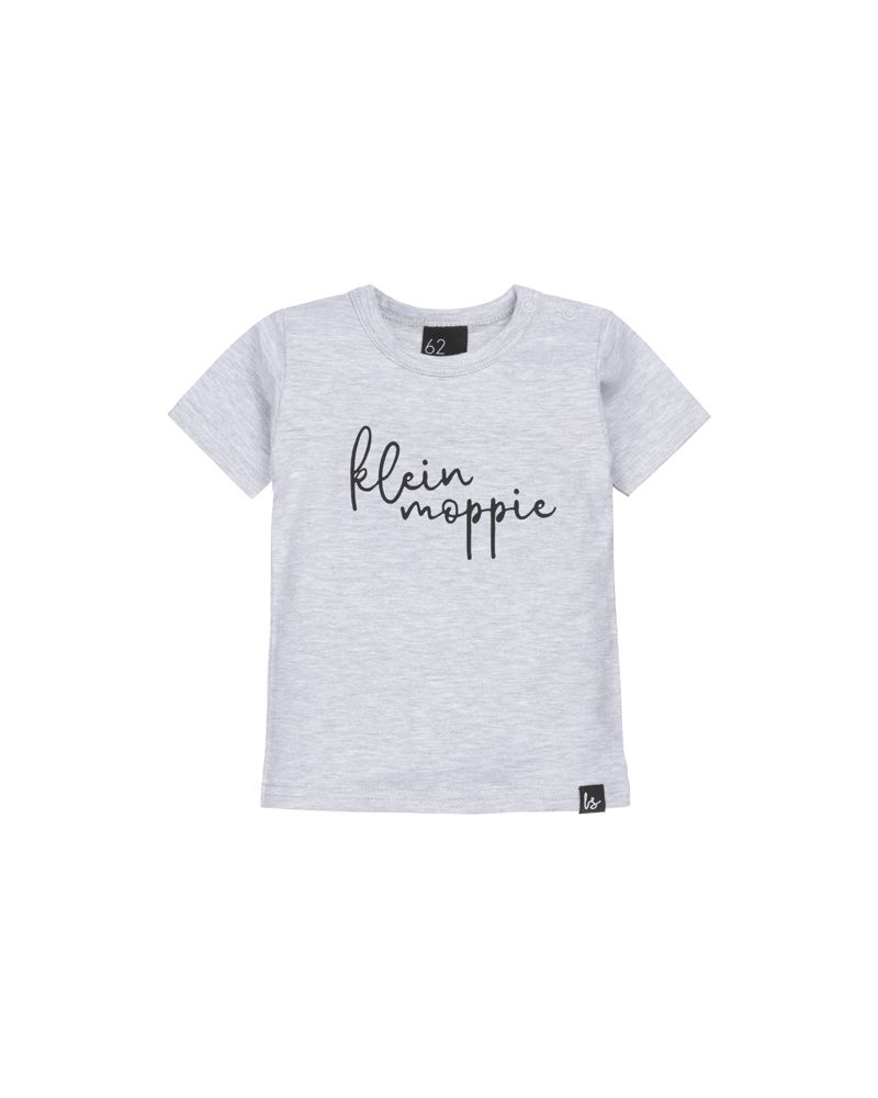 Klein moppie t-shirt grijs/zwart