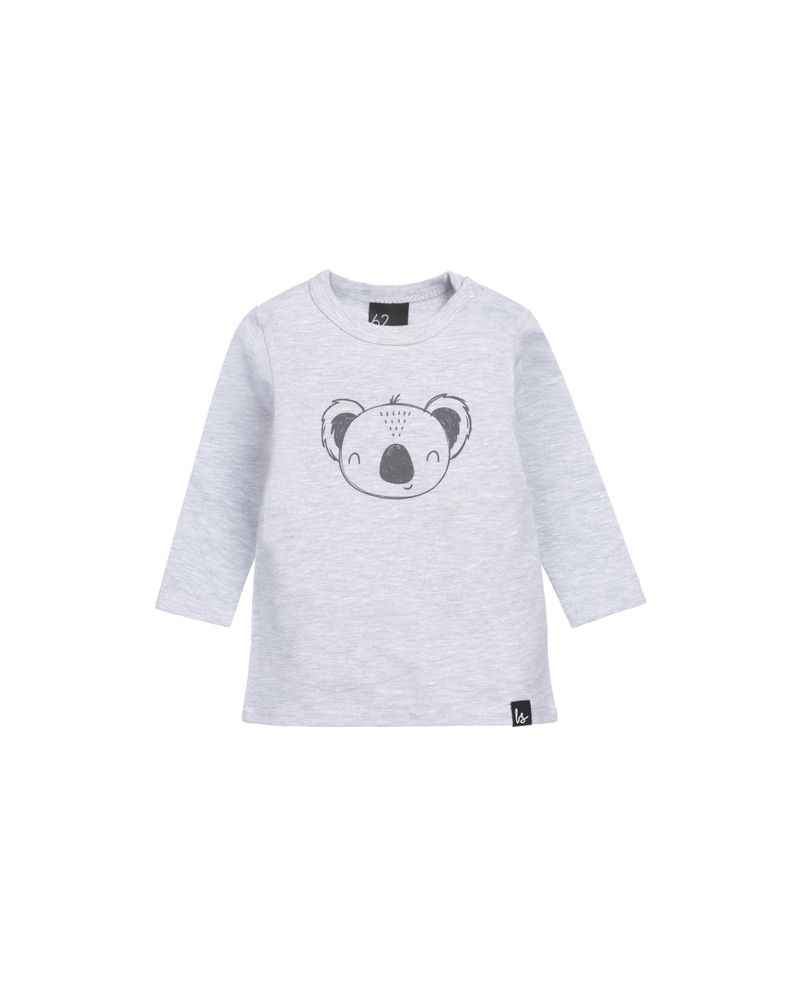 Koala longsleeve (grijs/zwart)
