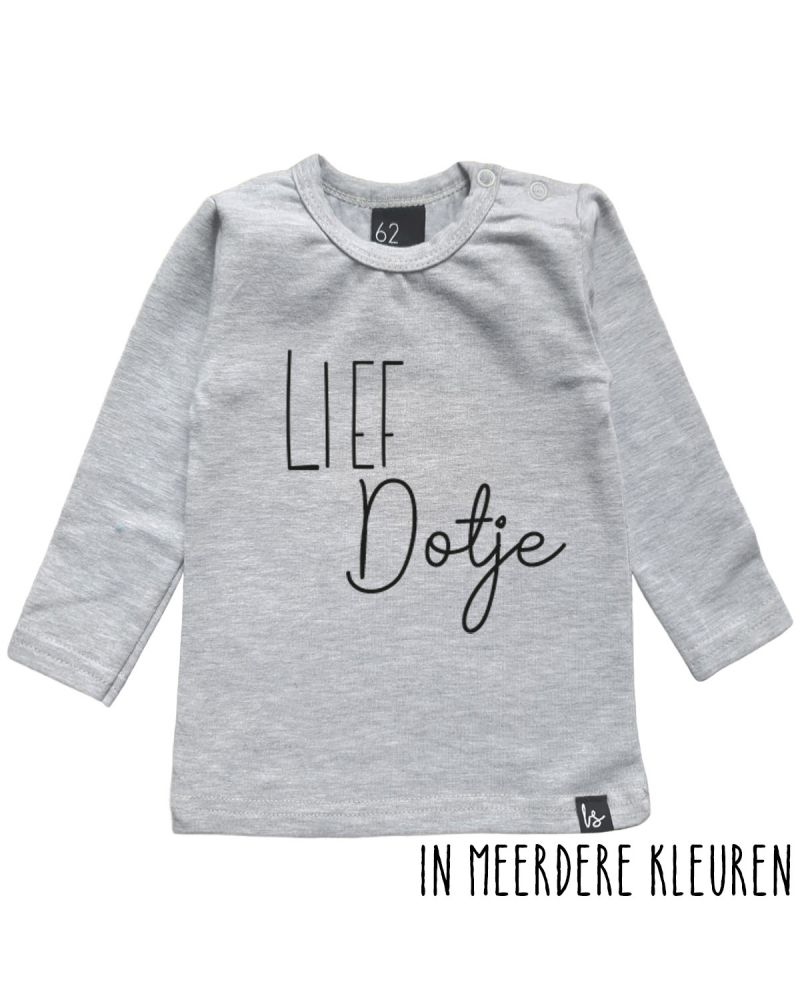 Lief dotje longsleeve grijs/zwart