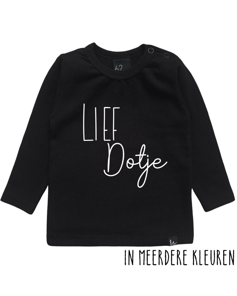 Lief dotje longsleeve zwart/wit