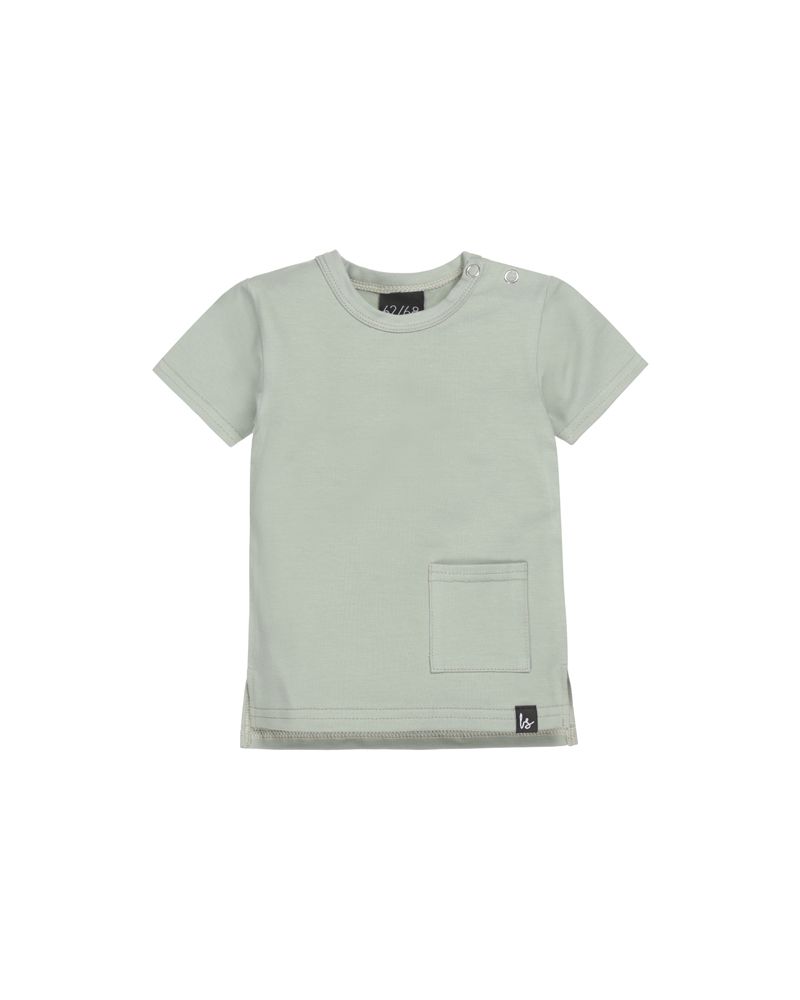 Long back t-shirt mosgroen