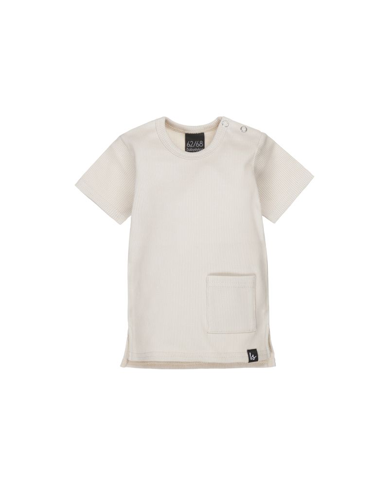 Long back t-shirt rib (sand)