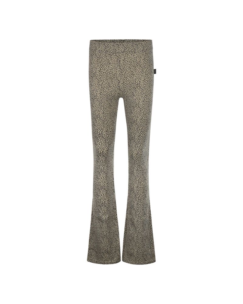 Flared pants luipaard (sand) Mystyles