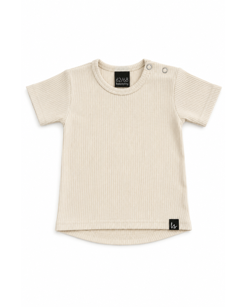 Rib t-shirt jersey nude