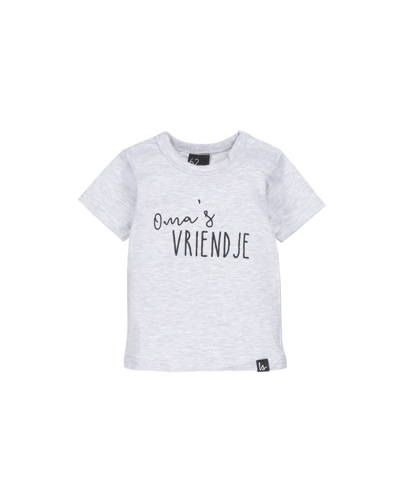 Oma's vriendje t-shirt (grijs/zwart)