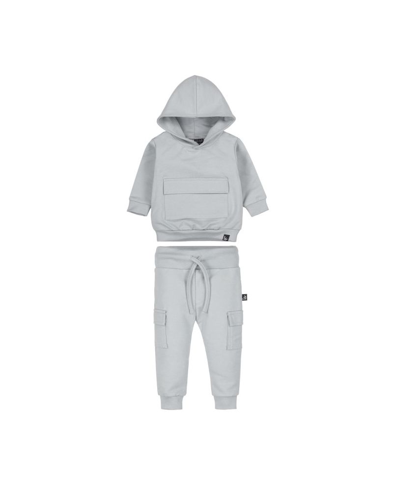 Outfit cargo grey blue